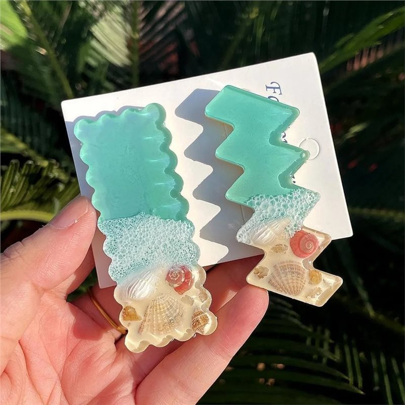 Epoxy Uv Resin Kit - ABMH-แม่พิมพ์ซิลิโคนสำหรับกิ๊บติดผมเรซินอีพ็อกซี่, ชุดทำเครื่องประดับเรซินยูวีพร้อมอุปกรณ์เสริม