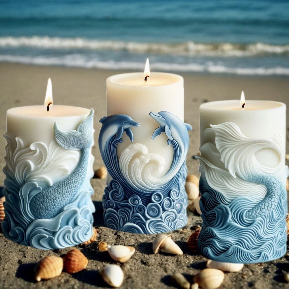 Ocean Theme ซิลิโคนเทียนแม่พิม - Resin Ocean Wave Mold บทวิจารณ์และราคา