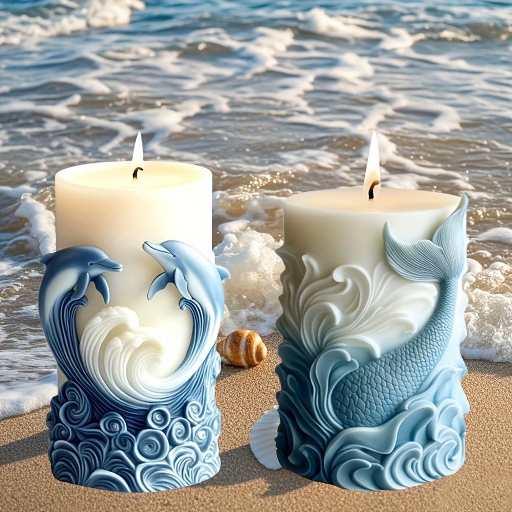 Ocean Theme ซิลิโคนเทียนแม่พิม - Resin Ocean Wave Mold บทวิจารณ์และราคา