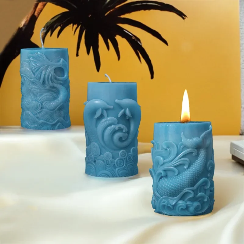 DIY ocean wave โฟมทรงกระบอกเที - Resin Ocean Wave Mold บทวิจารณ์และราคา