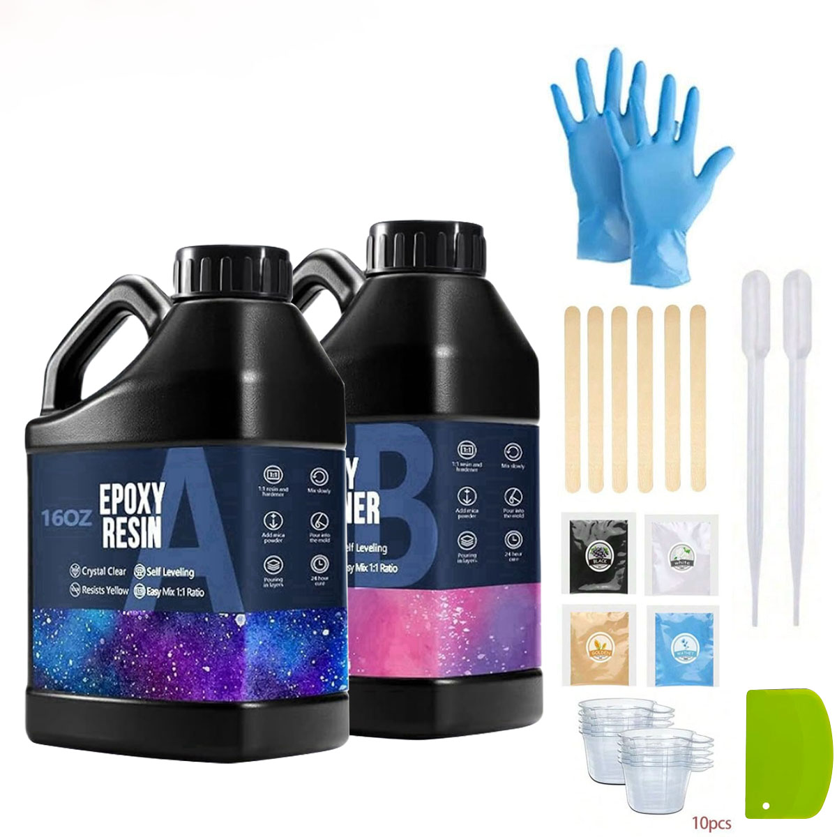 ชุดเรซิ่นอีพ็อกซี่ใส 1000 มล.  - Resin Jewelry Kit บทวิจารณ์และราคา