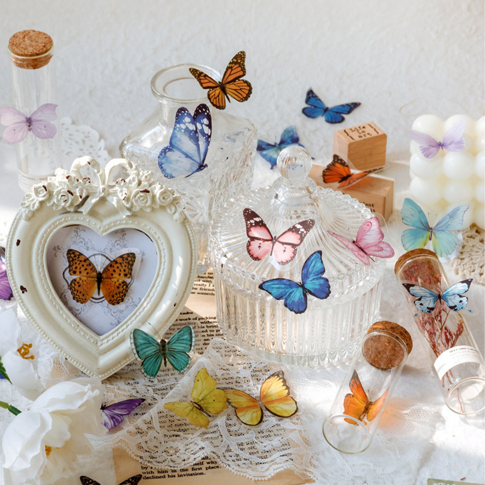 สติกเกอร์รูปผีเสื้อ40ชิ้น/ถุงไ - Resin Craft Ideas บทวิจารณ์และราคา